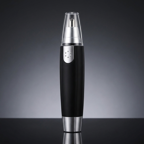 Silvertip trimmer standing upright on a graphite studio background, front hero shot, clear cap fitted